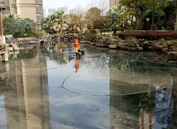 石家庄景观池淤泥清理